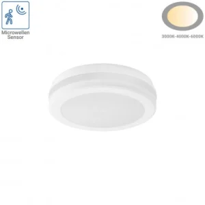 OLE-SVETILKA LED PLAF S SENZ 3000lm 30W CCT BELA FI300 IP65 2826
