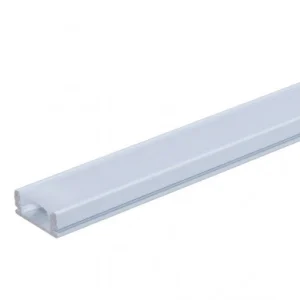 OLE-PROFIL LED N/O BEL ALUMINIJ+POKROV+ZAKLJUČKA+NOSILCA ALU 17.4X7mm 2M 5184