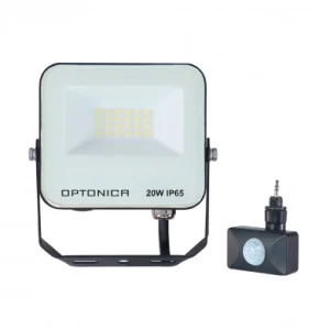 OLE-REFLEKTOR LED 20W 1800lm CCT MOŽEN SENZOR 230V ČRN IP65 S KABLOM 15cm 5981