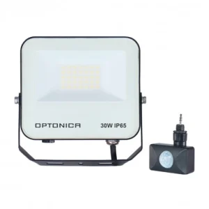 OLE-REFLEKTOR LED 30W 2700lm CCT MOŽEN SENZOR 230V ČRN IP65 S KABLOM 15cm 5982